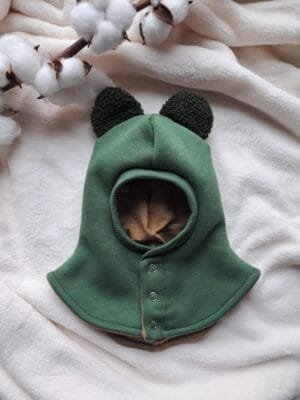 žieminis žalios spalvos šalmukas