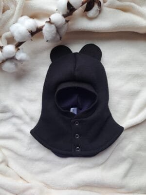 Žieminis juodos spalvos šalmukas