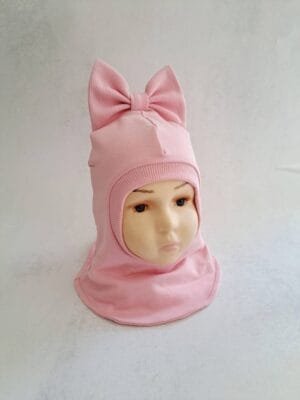 IMG_5296 Rožinės spalvos šalmukas su kaspinėliu