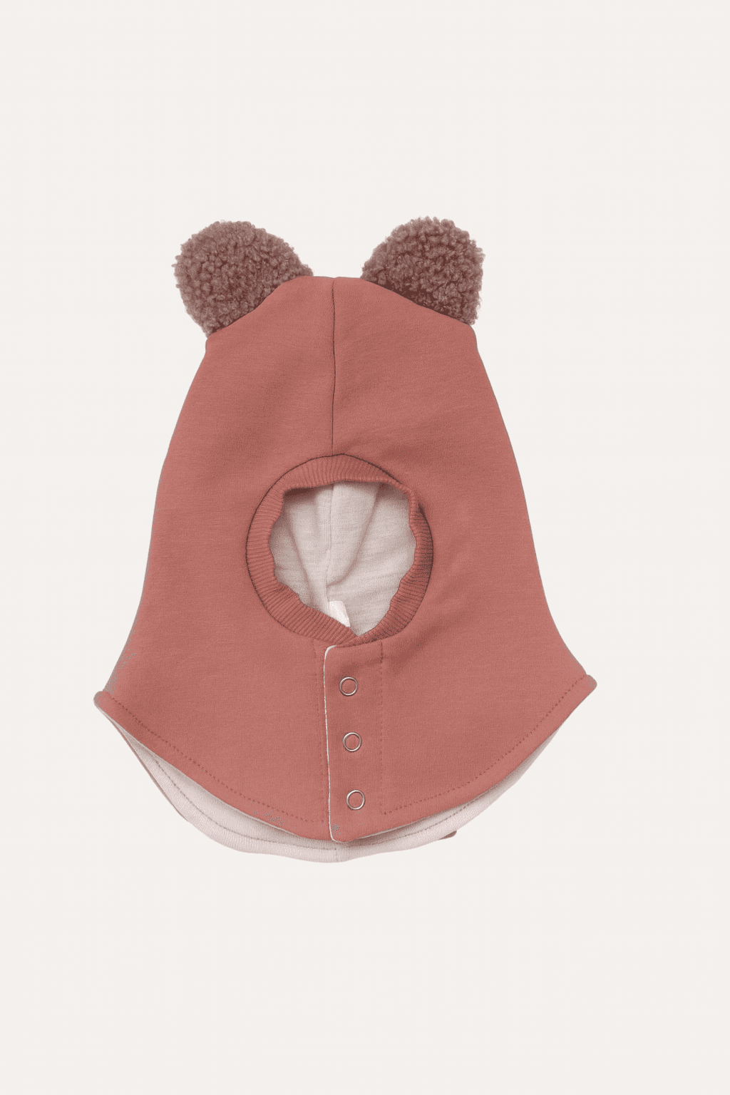 Žieminis šalmukas pelenų rožinės spalvos