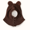 Žieminis šalmukas šokoladinės spalvos