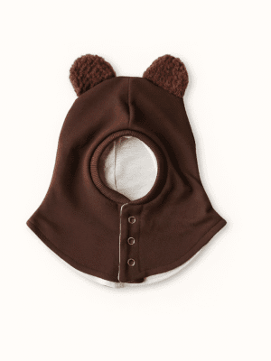 Žieminis šalmukas šokoladinės spalvos