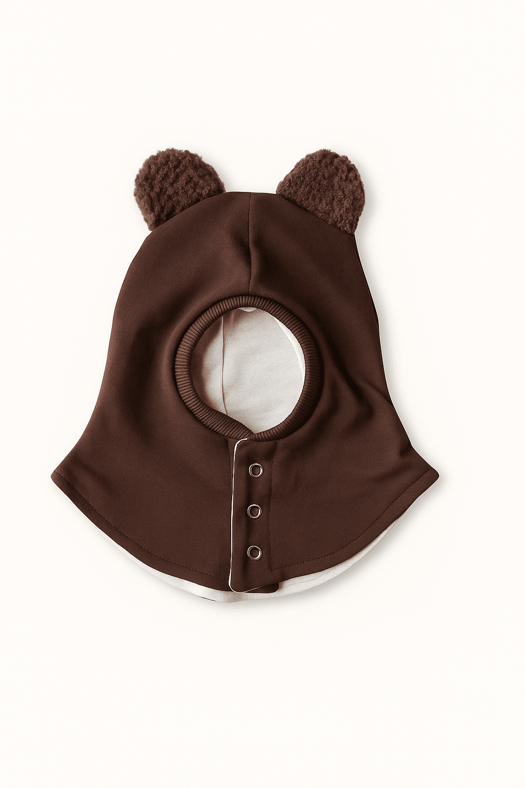 Žieminis šalmukas šokoladinės spalvos